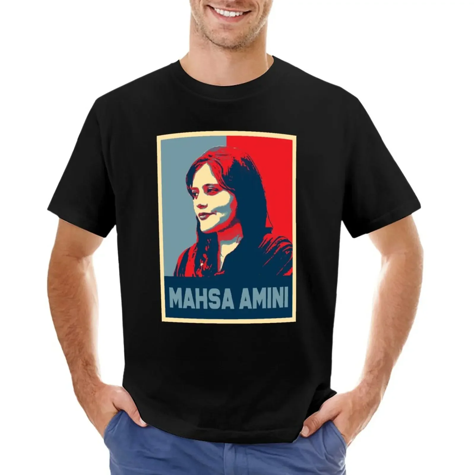 Mahsa Amini T-Shirt anime clothes sports fans mens big and tall t shirts