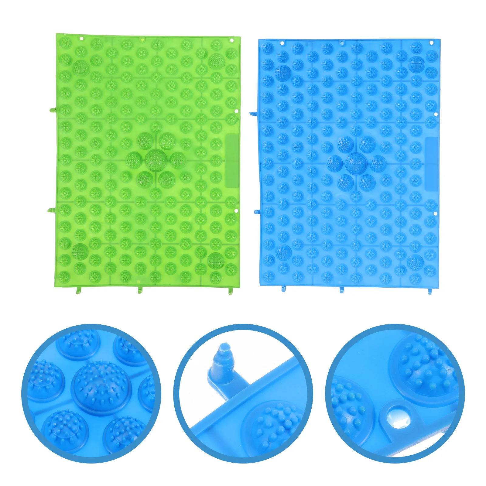 2 Pcs Reusable Foot Massager Pads Household Sole Acupoint Stimulation Massaging Tool Acupressure Mat Tpe Mats Feet