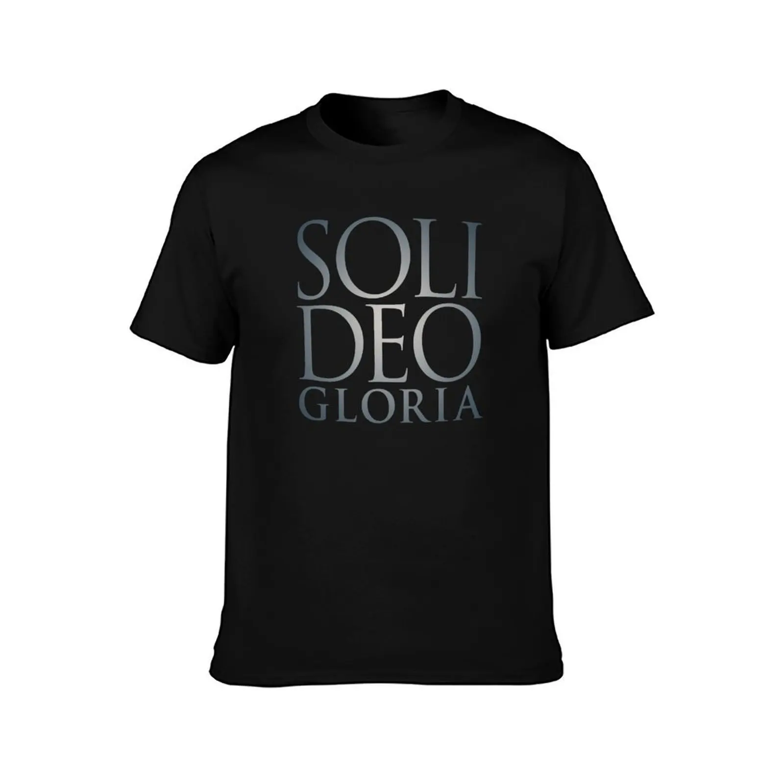Soli Deo gloria v.3 T-Shirt, Summer Casual Cotton Tee, Oversized Streetwear Tops, Vintage Graphic Print, Loose Fit Short Sleeve