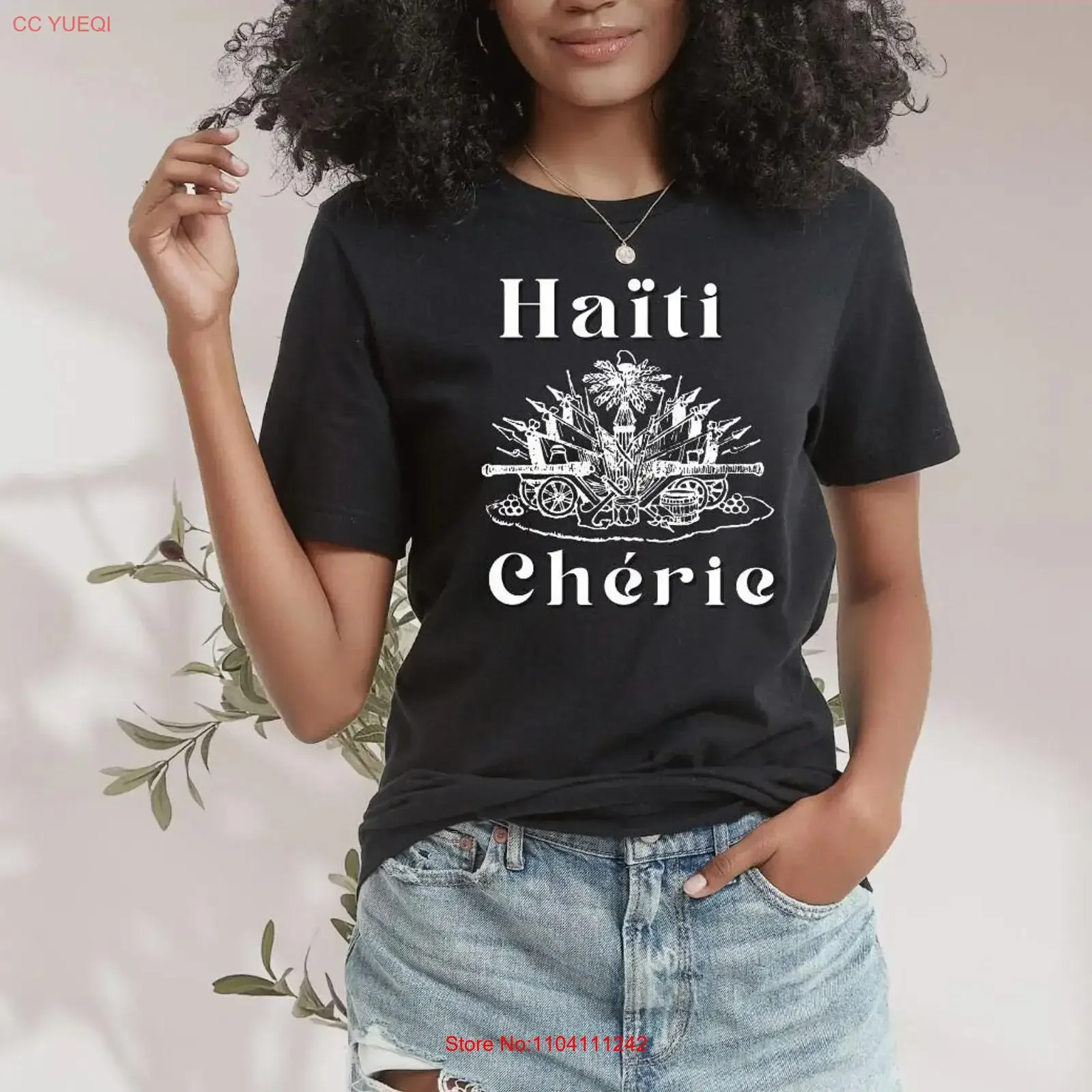 Jersey  T Shirt Cute Top Vacation Haitian Flag Day Haiti Cherie Fun Birthday WestIndiesTs vintage Washed Slightly graphic