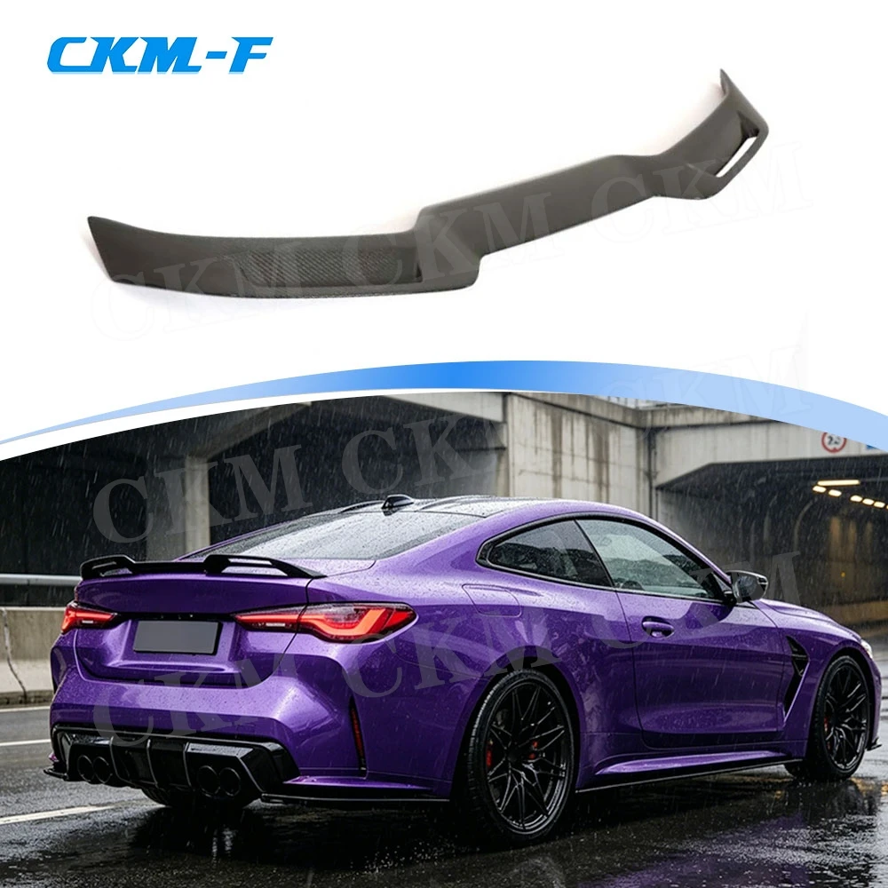 

Real Carbon Fiber for BMW 4 Series G22 G82 M4 Coupe 2021-2024 Rear Trunk Spoiler Lip Wings Rear Boot Spoiler FRP Car Accessories