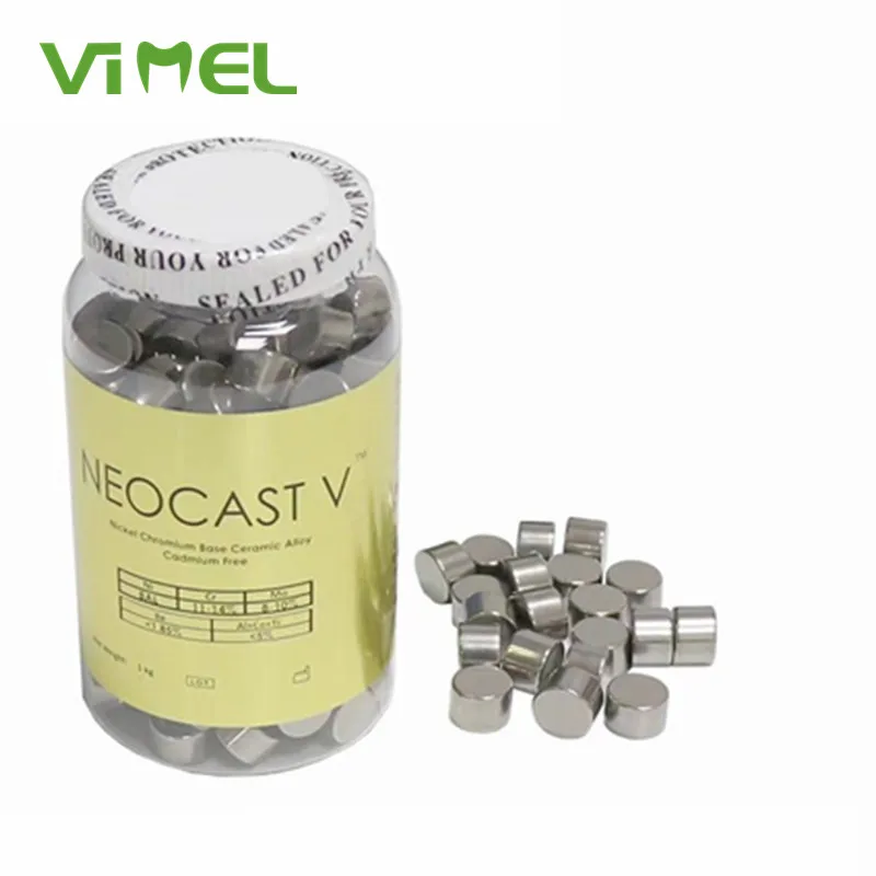 1000g/Box Dental Lab Ceramic Alloy Nickel Chrome With Be Metal Filling NEOCAST V For Porcelain Denture Teeth