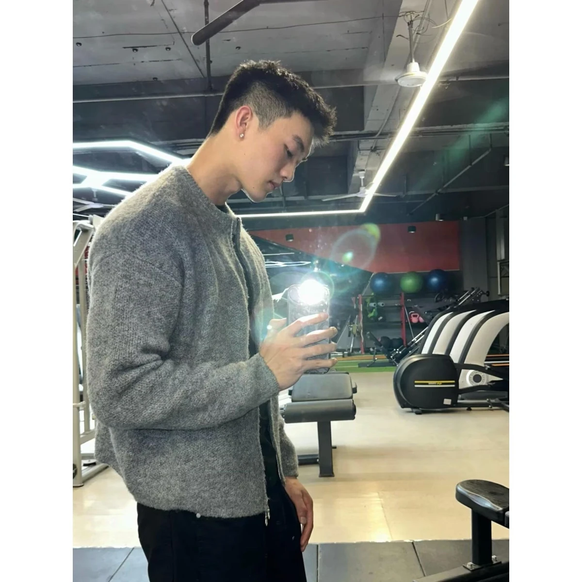 

Fall Winter V-Ne Knitted Cardigan Men's Color Casual Sle Outerwear Soft Polyester Long Sve Regular Fit Coat