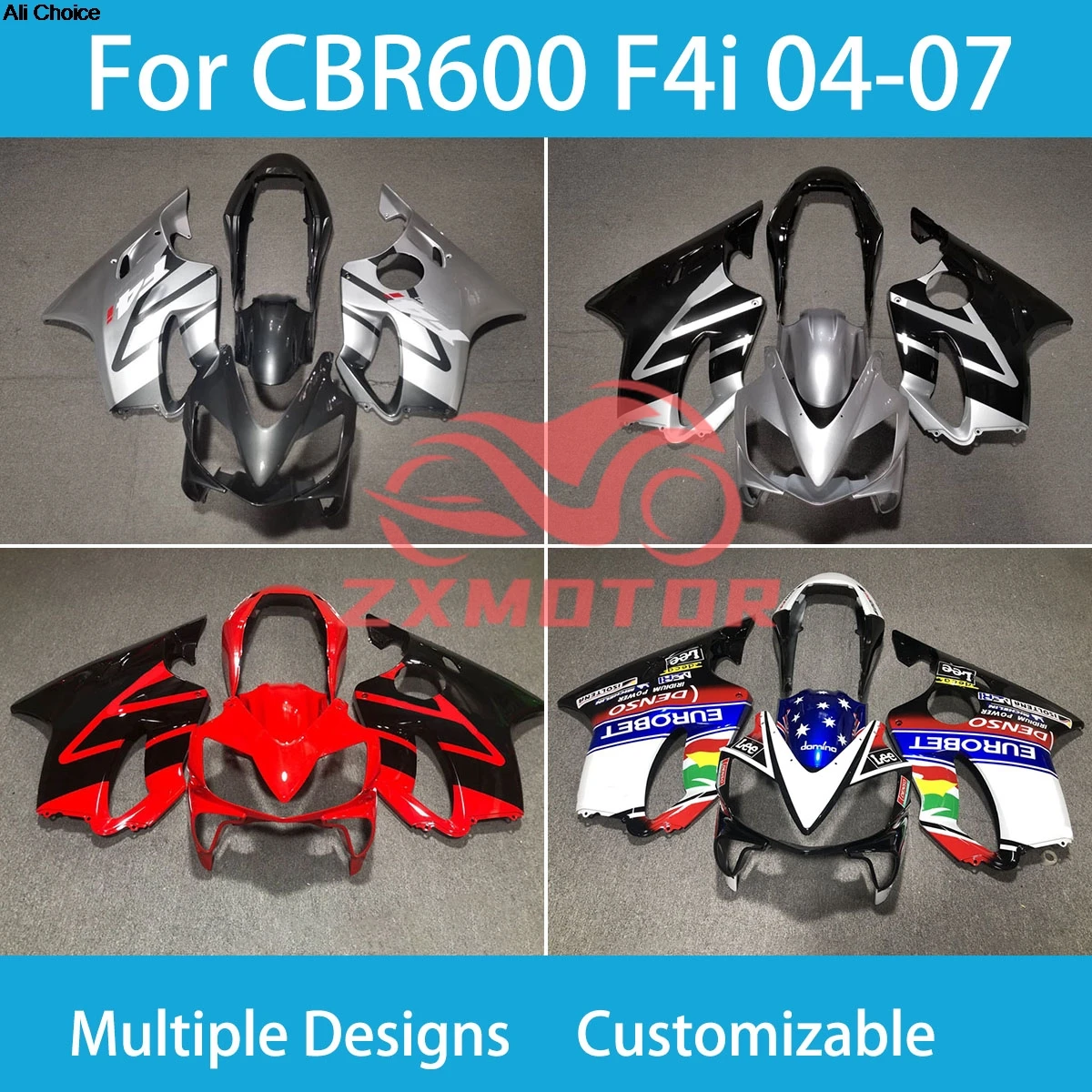 

Комплект обтекателей CBR600 F4i 2004 2005 2006 2007, комплект обтекателей для впрыска, кузов для Honda CBR600F4i 04 05 06 07