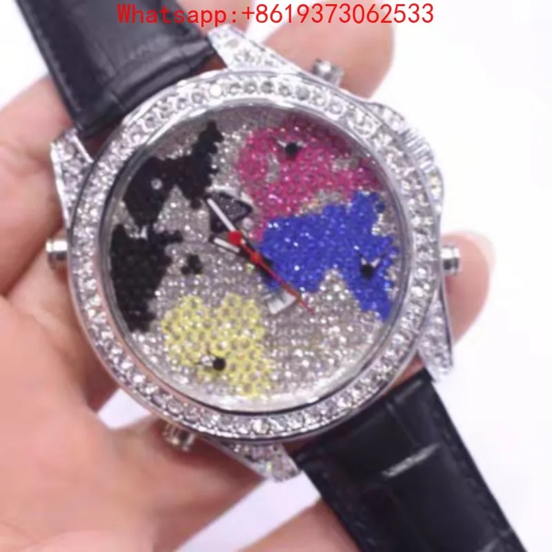 Customized Fashion Trend Rhinestone Gypsy Plate Quartz Boys and Girls Belt Watch