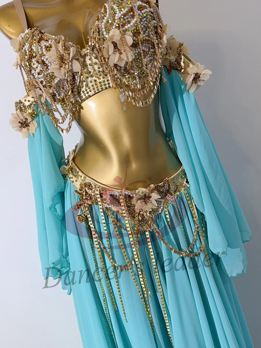 Latin Dancers, Adults, Children, High-End Custom Split Style Mesh Skirt, Precisely Samba AB Stone Performance Dress