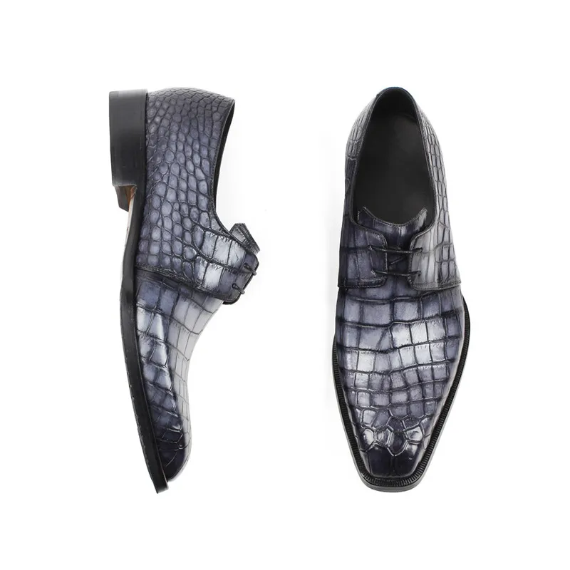 Crocodile Leather Men dress shoes Men's Leather Shoes - Durable, Comfortable, Breathable & Stylish