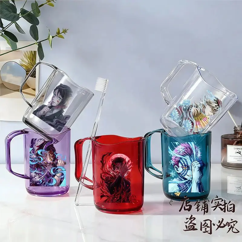 

Кружка для полоскания рта «Истребитель демонов» (аниме), с Дуомой и Аказой, сувенирная продукция, модный аксессуар для ванной и дома, стакан для зубных щеток, подарки на день рождения для пары