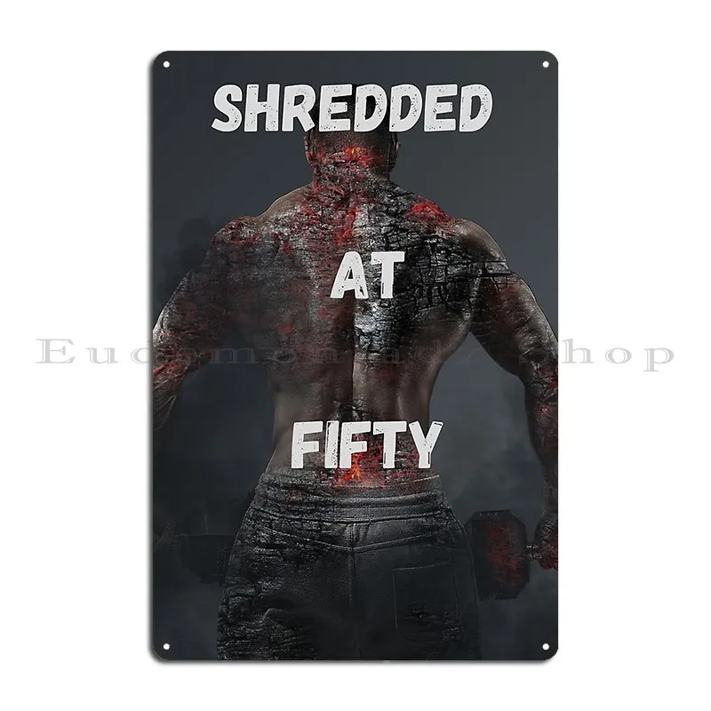 Shredded At Fifty Metal Sign Cinema Club Create Bar Kitchen Tin Sign Poster