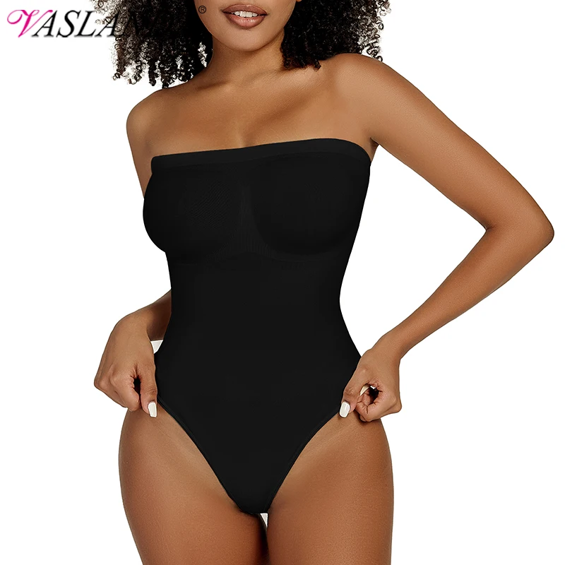 

Sexy Strapless Bodysuit for Women with Removable Straps Waist Trainer Reductive Slimming Underwear Tummy Control Body Shaper