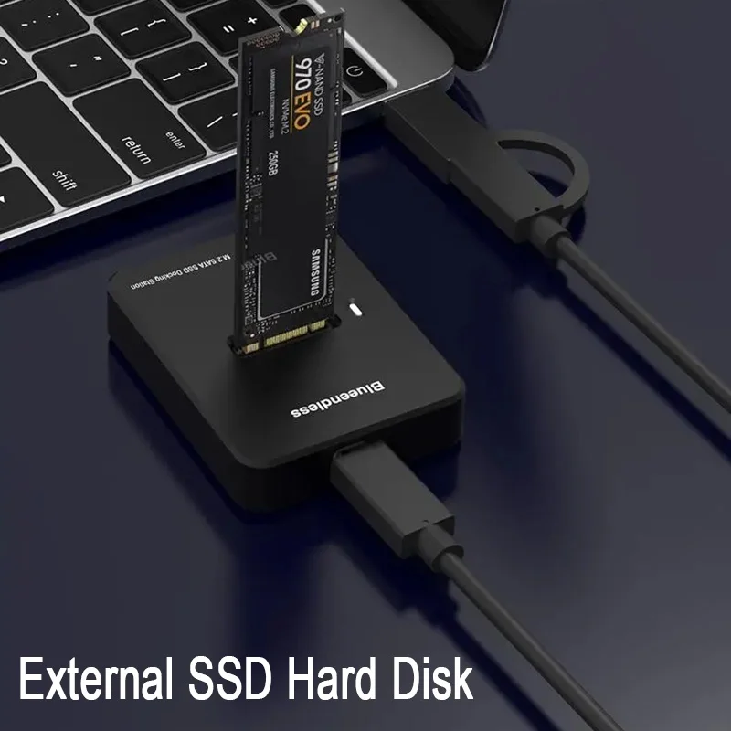 

External SSD Hard Disk M.2 SSD Enclosure 10G Reading Writing Speed SSD Case For M.2 NVME SATA SSD Docking Station Plug and play