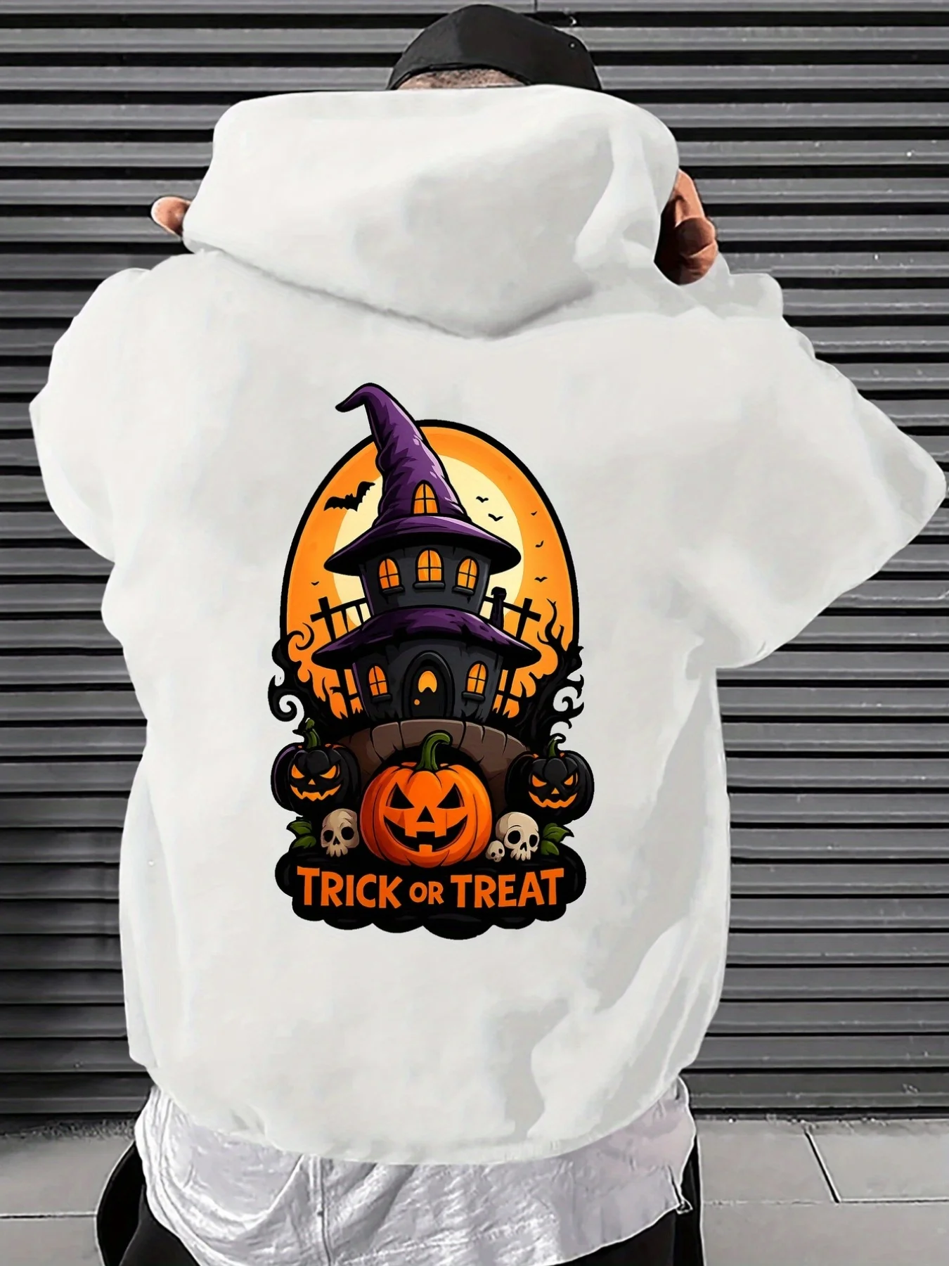 سويت شيرت رجالي بغطاء للرأس من القطن للهالوين، بلوفر ناعم ودافئ، ملابس غير رسمية للعطلات، هدية مريحة للخريف