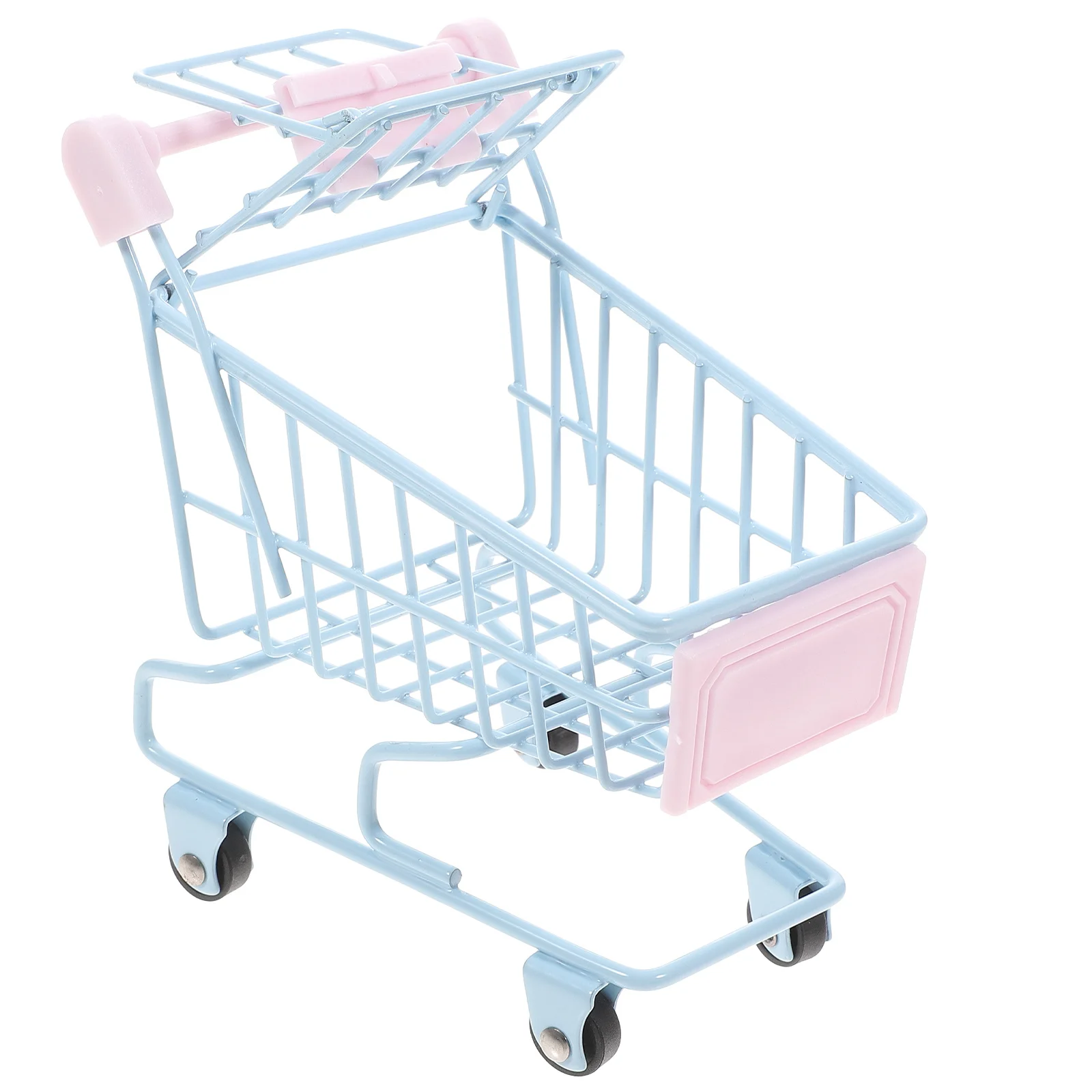 Miniatuur winkelwagentje Kleine bureauopslag voor kinderen, volwassenen, Valentijnsdag kerstcadeau, supermarkttrolley speelset, fantasiespel