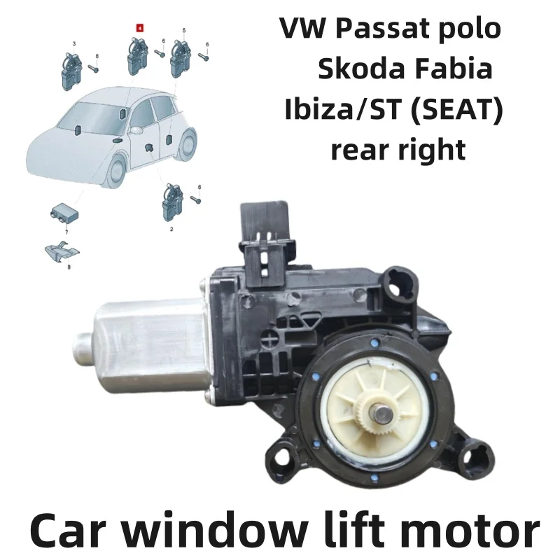 Voor VW Polo Skoda Fabia Seat Ibiza 6j Raamheffermotor 6R0959801 6R0959802 6R0959812 6R0959801A 6R0959811 6R0959802C 2009-2018