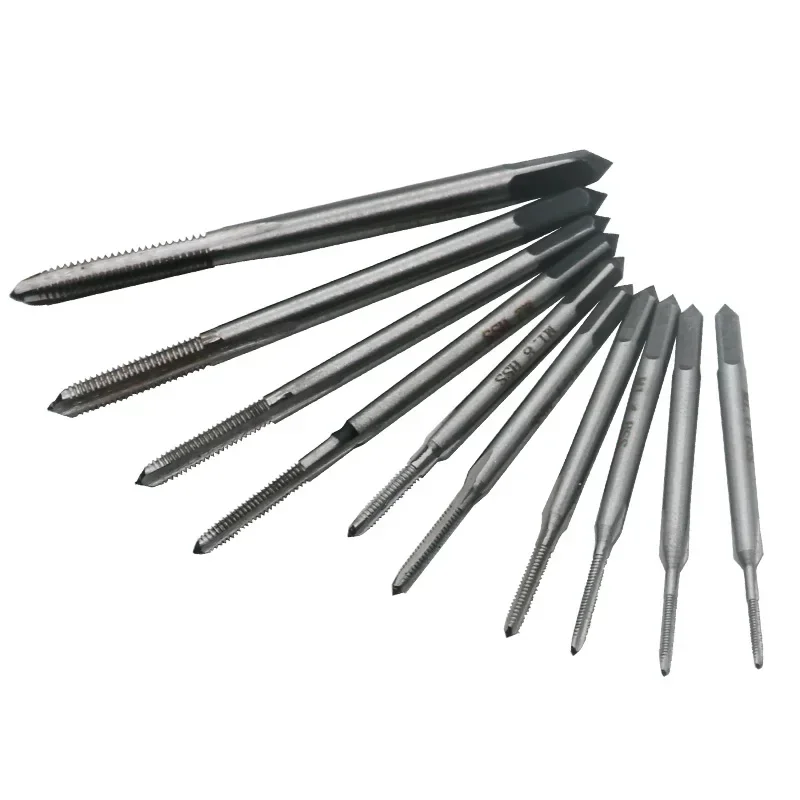10 ピース/セットハンドツールタップ糸ワイヤータッピング/スレッド/タップ/攻撃M1 M1.2 M1.4 M1.6 M1.7 M1.8 m2 m 2.5 メートル 3 M3.5