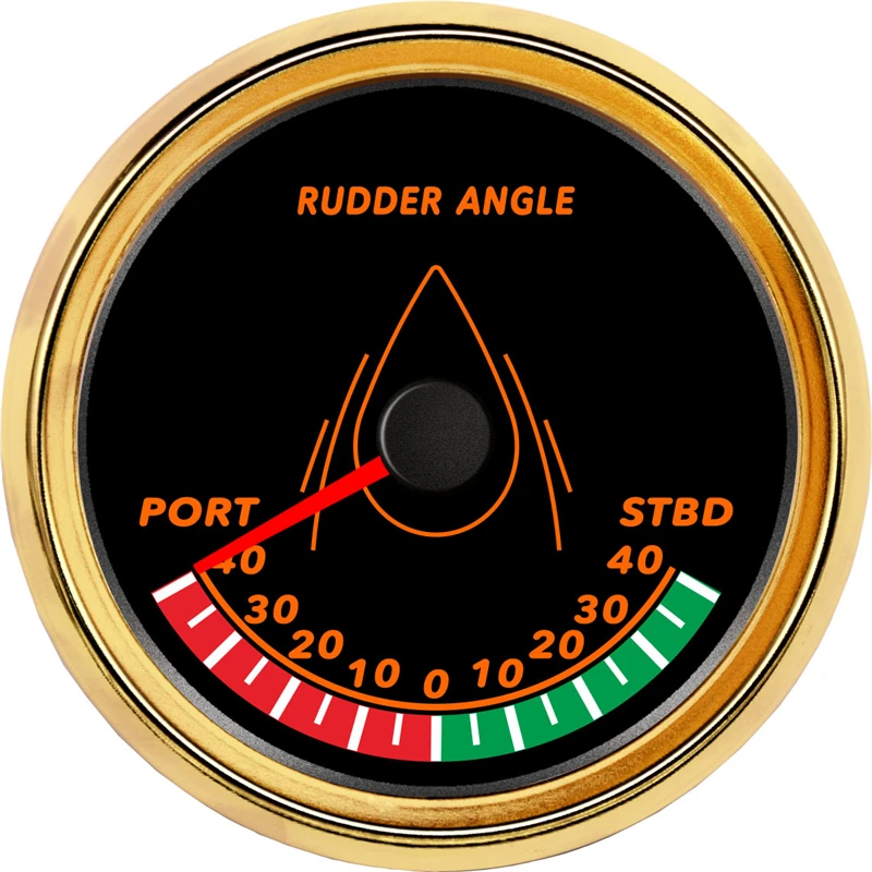 

New Type Marine 85mm Modified Rudder Angle Gauges 0-190ohm Port-STBD Rudder Angle Meters with 8 Kinds Backlight Color for Boat