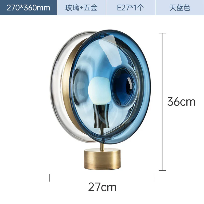 Creative sandwich glass macaron hotel bed and breakfast bedroom children's desk lamp