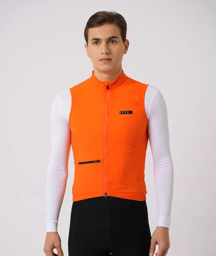 SPEXCEL nuevo equipo PRO LIGHTWEIGHT chaleco de ciclismo a prueba de viento para hombres y mujeres chaqueta de viento más nueva tela elástica con cremallera bidireccional