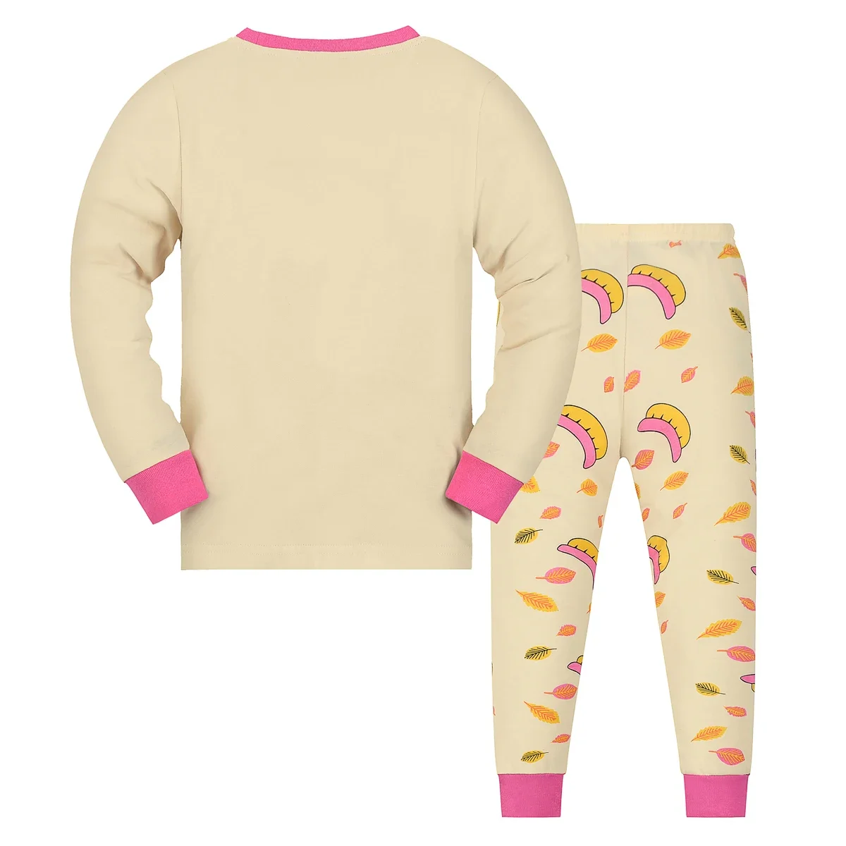 【Through 1615 Flame】Girls Owl Long Sleeve Top and Pants Family Set, Sweet and Cute Style Suitable for Girls 2-9 Years Old