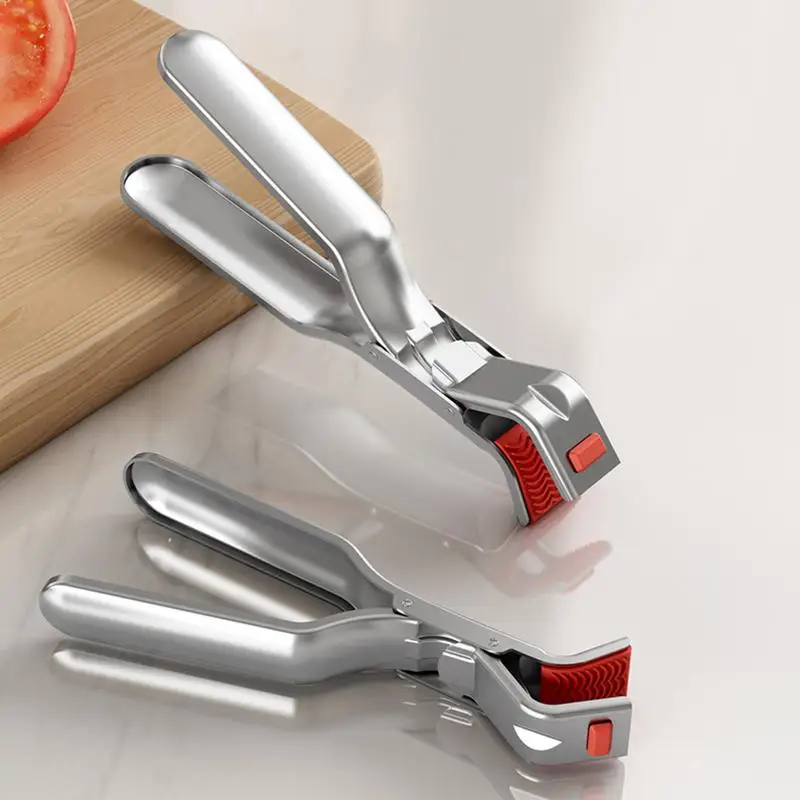 Hot Dish Plate Clip Anti-Scald Bowl Clip Gripper Ergonomic Handle Bowls Clamp Holder for Frying Pans Air Fryers Steamers Ovens