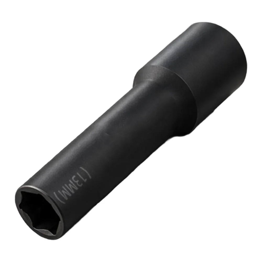For Tesla Suspension Nut 13mm Extended Magnetic Socket Shock Absorber Removal Tool 1/2 Inch Drive Deep Well Adapter Black Steel