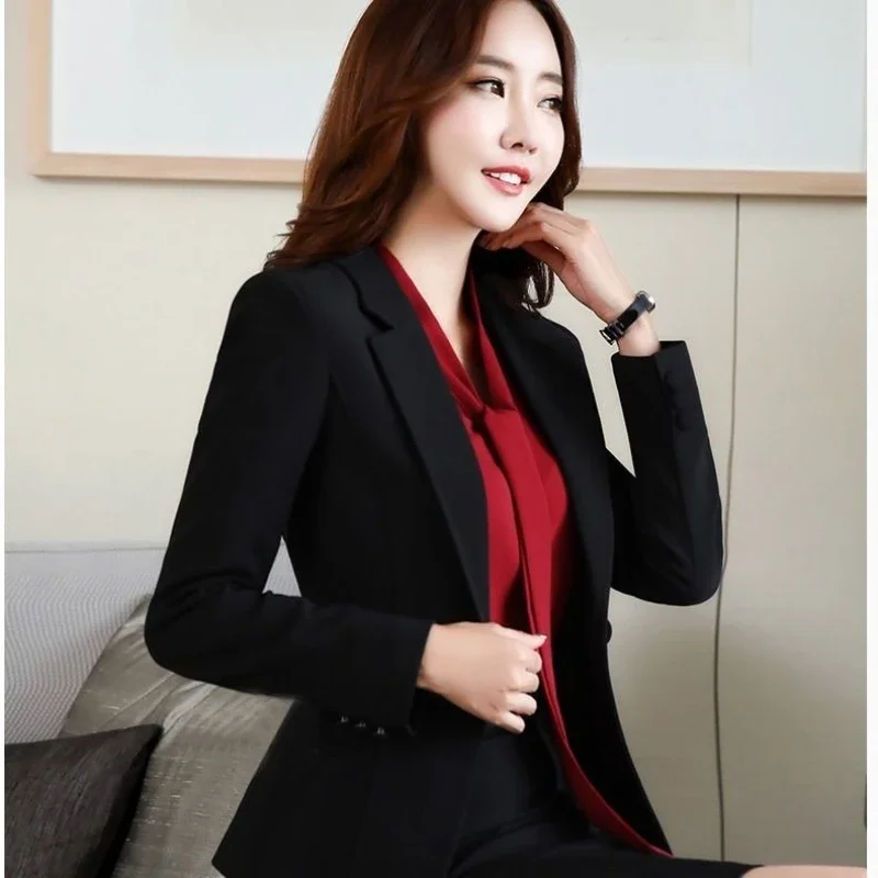 Giacca blazer da lavoro corta da donna: abito slim di ispirazione coreana Design per il controllo della pancia da ufficio, abbigliamento formale casual primavera autunno 2025