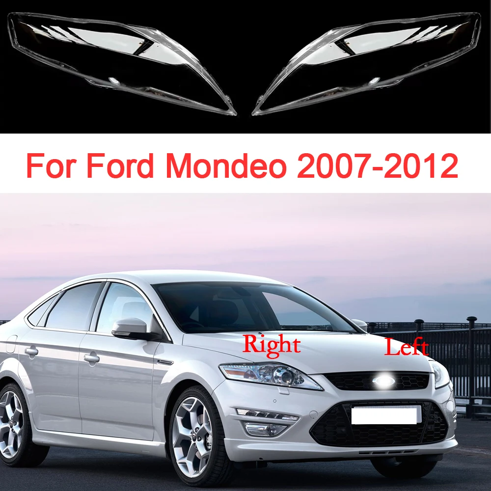 Car Headlight Glass For Ford Mondeo 2007-2012 Replacement Lampshade Clear Lens Cover Plastic Headlamp Shell Car Accessoires