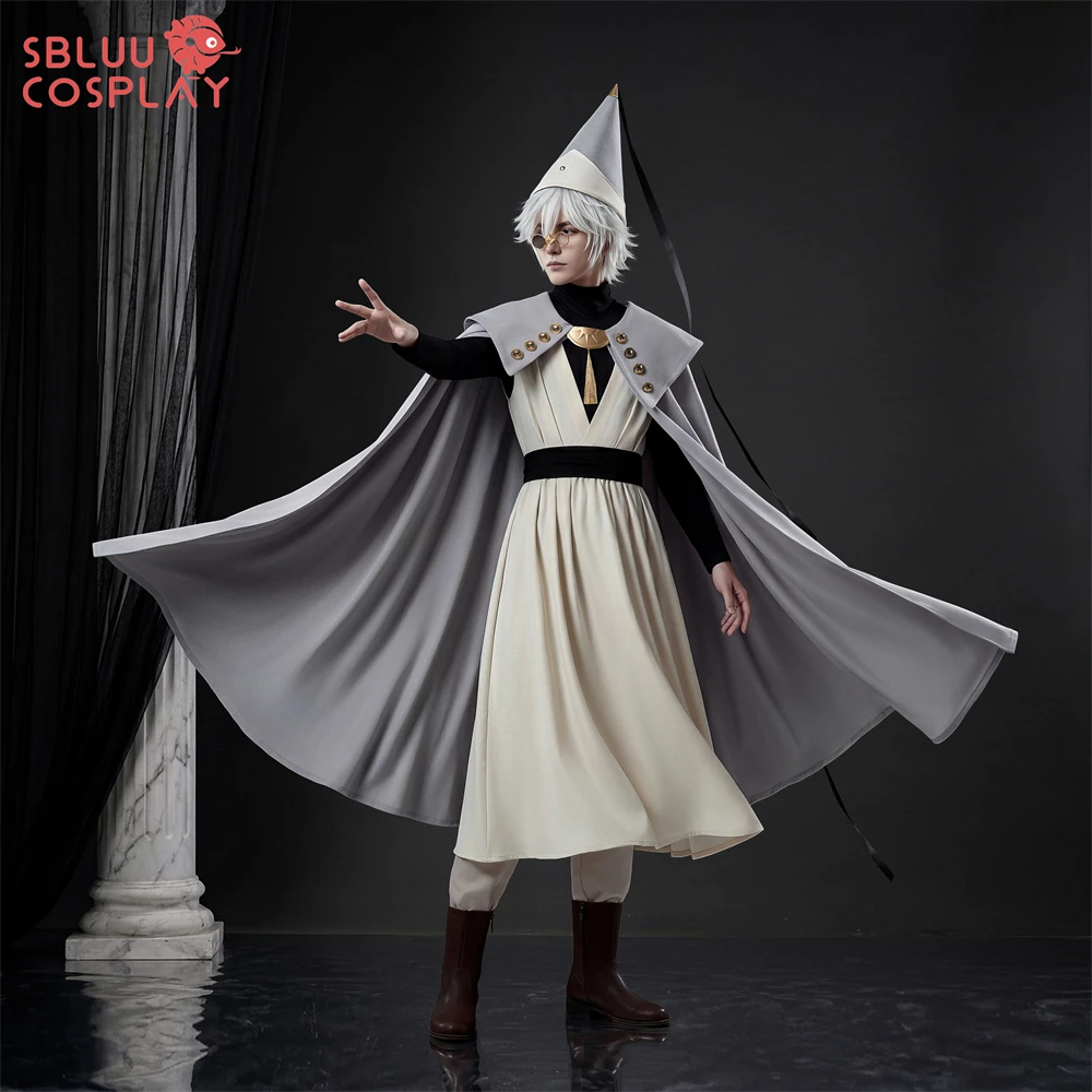 SBluuCosplay Qifrey Cosplay-Kostüm SR-Qualität Hexenhut Perücke Umhang Hut Halloween Karneval Party-Anzug