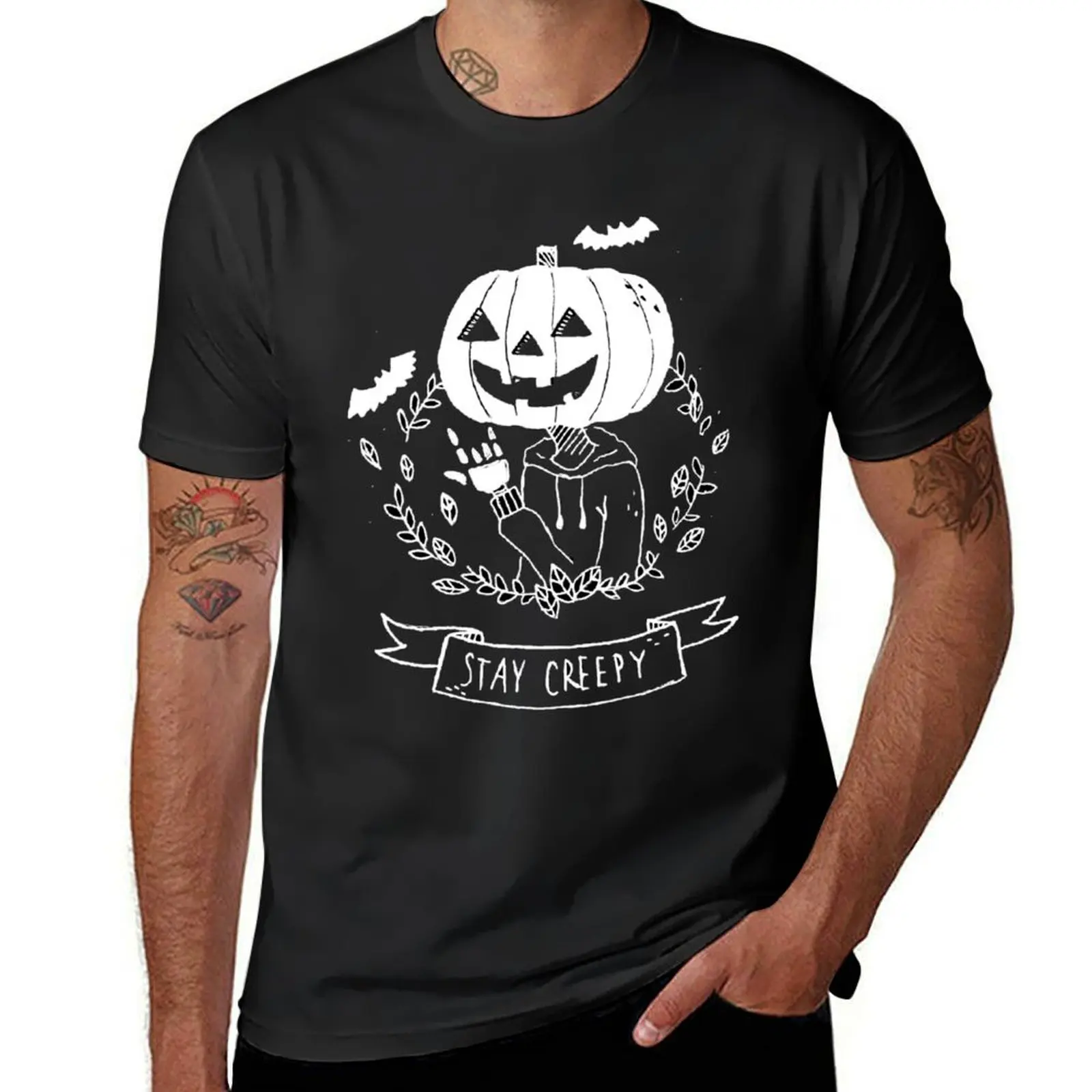 Stay Creepy! T-Shirt Short sleeve tee anime sports fans Men's t-shirts