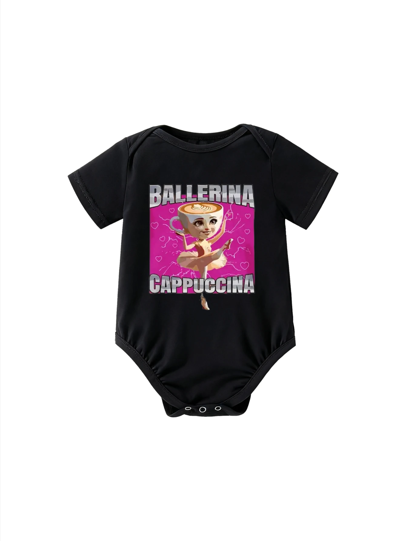 

​ Детское боди с короткими рукавами, капучицевая балерина, танцовщица кофейной чашки для младенцев, химерный балетный наряд для мальчиков и девочек ​