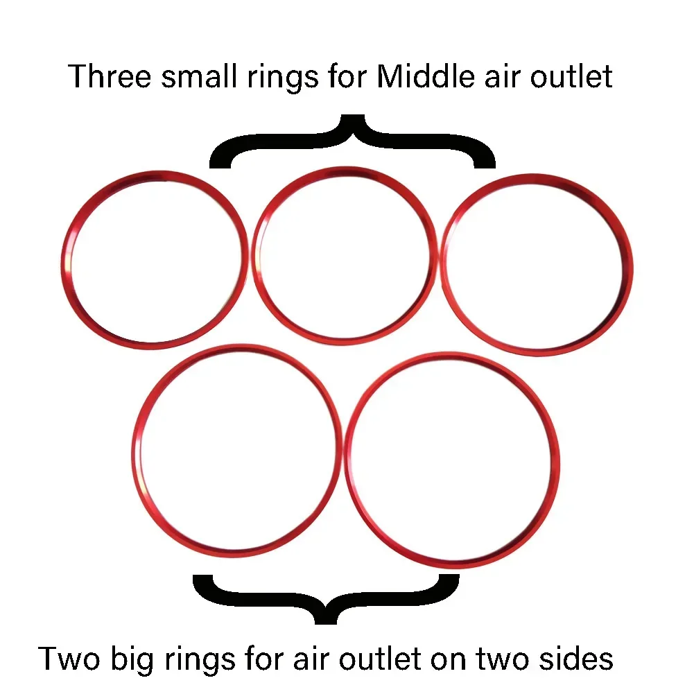 5Pcs/Set Air Conditioner Vent Outlet Ring Trim Decor for Mercedes Benz A B GLA CLA Class W176 W246 C117 X156 AMG 2012-2018