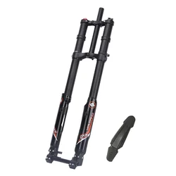 DNM Double Should Front Fork USD-8N Downhill MTB Air Suspension Fork 203mm Axle 110*20mm Dual Disc Brake with/without Mudguard