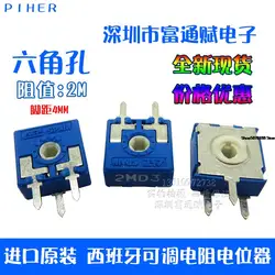 Original Adjustable Resistor CA9-205 Vertical Hexagonal Hole Short Leg 2M Pt10 Potentiometer