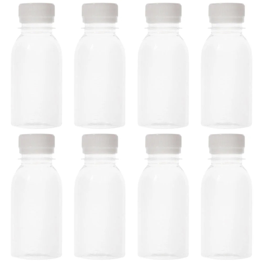 

8 Pcs Milk Bottle Tight Seal Bottles Small Clear with Caps Vial Lids for Fridge Abs Water