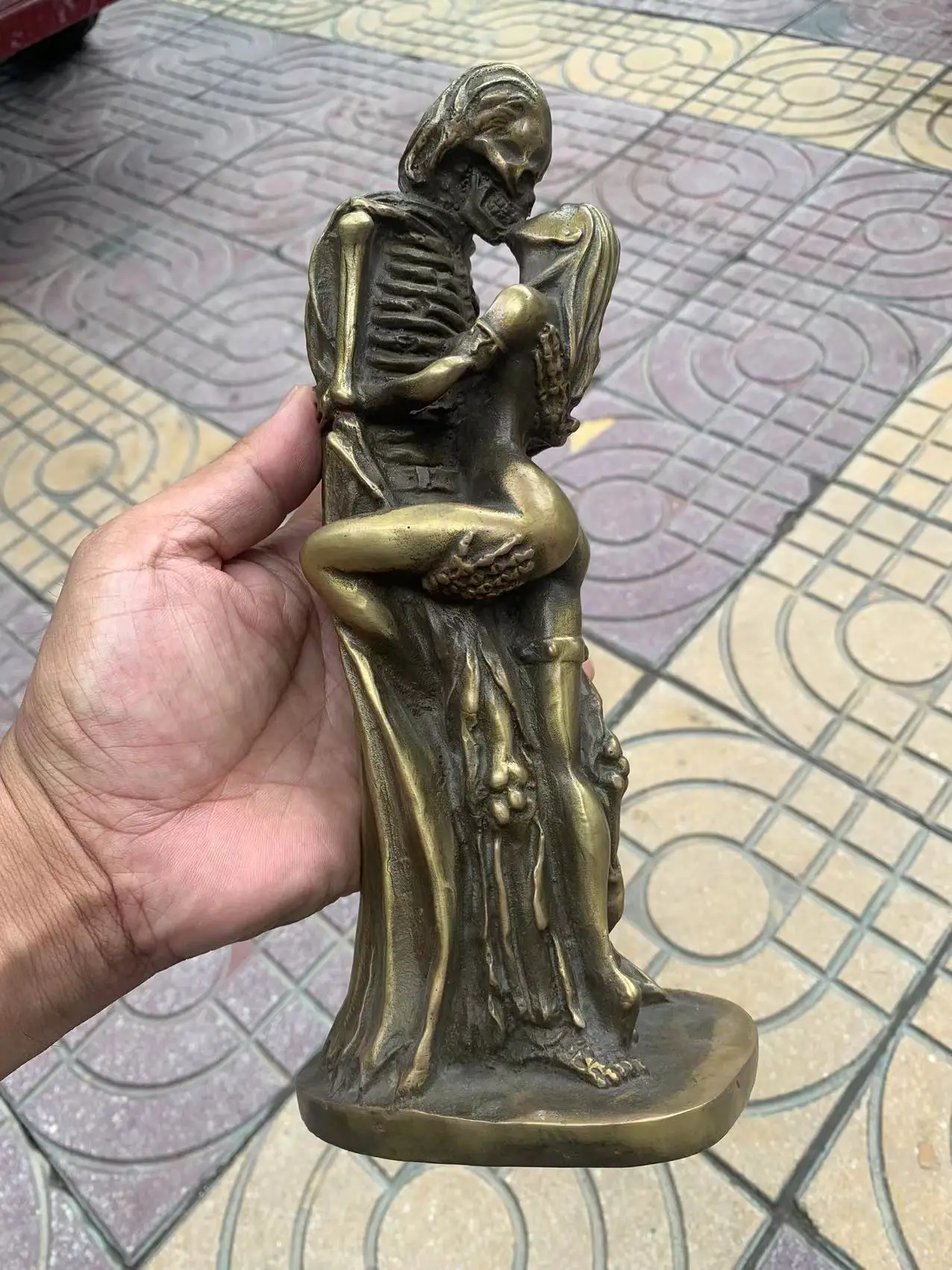 

Rare copper beauty and the beast statue,#02,Free shipping