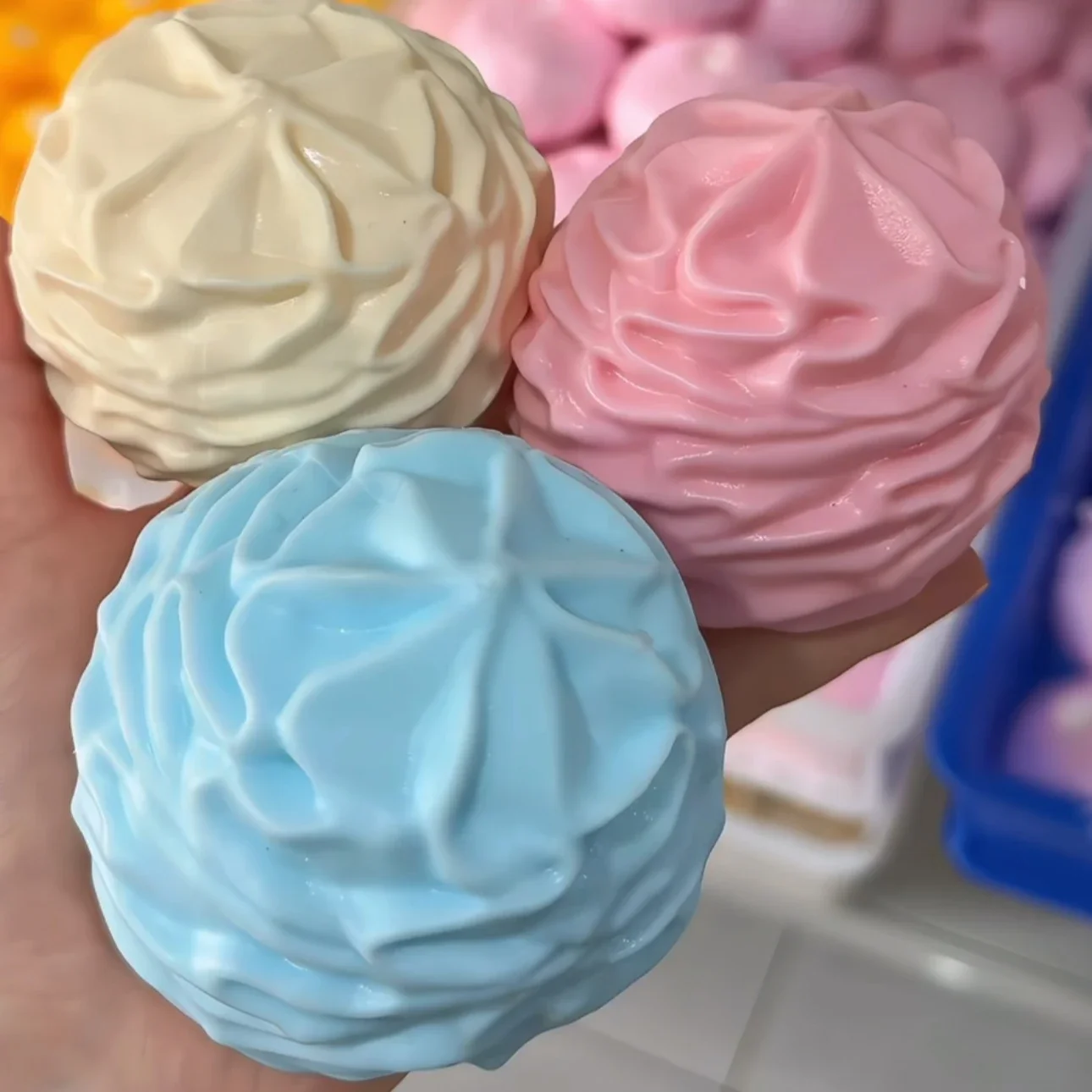 Knuspriges Imitations-Creme-Spielzeug, Füllbare Fidget-Toy-Blöcke, ASMR-Sound, Anti-Stress-Hand-Squeeze-Entspannungsgeschenk für Erwachsene – Detail 2