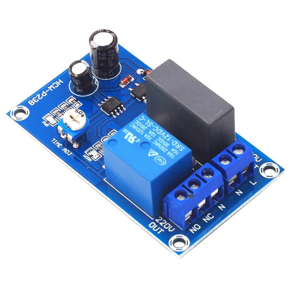 Módulo de relé de 220V, módulo de relé de interruptor ajustable, accesorios de resistencia de caída de entrada y salida para luz de escalera de pasillo