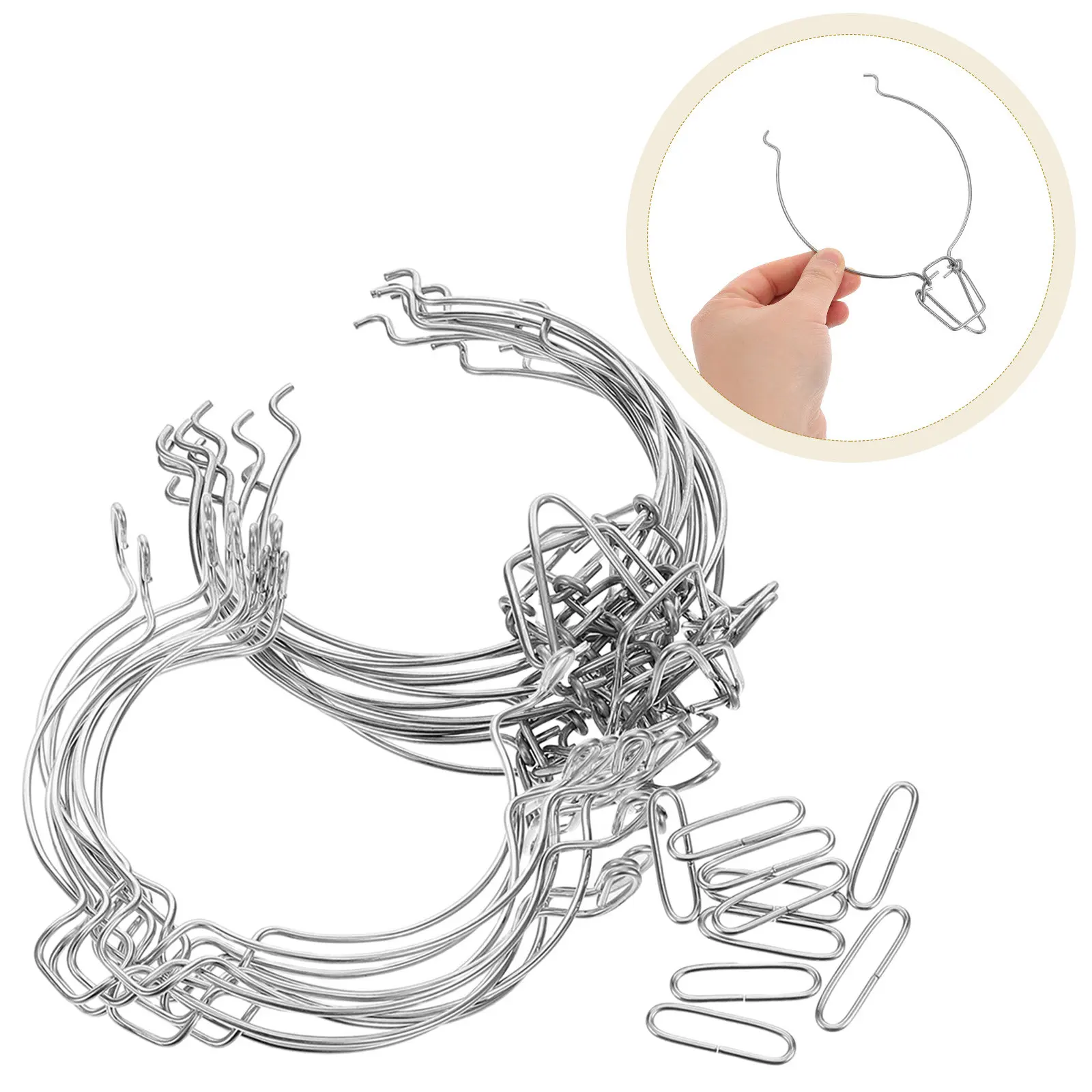 10Pcs Stainless Steel Sealing Wire Buckle for Glass Containers Spring Loaded Jar Lock Clip Airtight Food Preservation Jar Wire