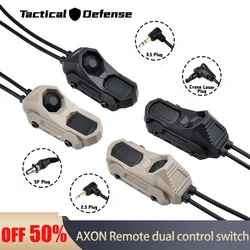 WADSN Airsoft Axon Tático Dupla Função Interruptor Remoto Da Pressão Cauda SF/2.5/3.5/CRANE PLUG Surefir M300 M600 Interruptor de Luz Scout