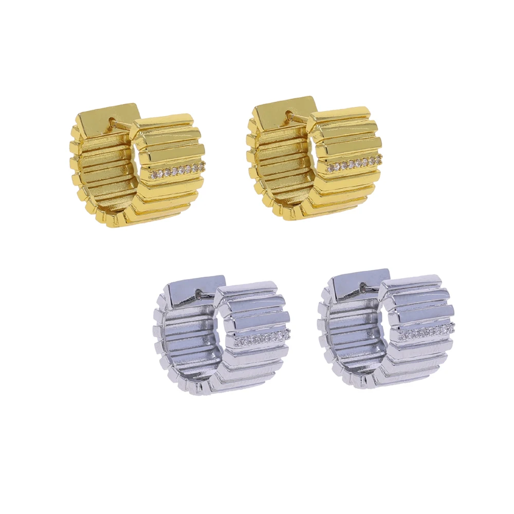 الكلاسيكية عالية تلميع معبد بلينغ تشيكوسلوفاكيا هوب Huggie أقراط للنساء الذهب اللون 2026 الاتجاه الجديد الفاخرة ثقب الأذن مجوهرات #3