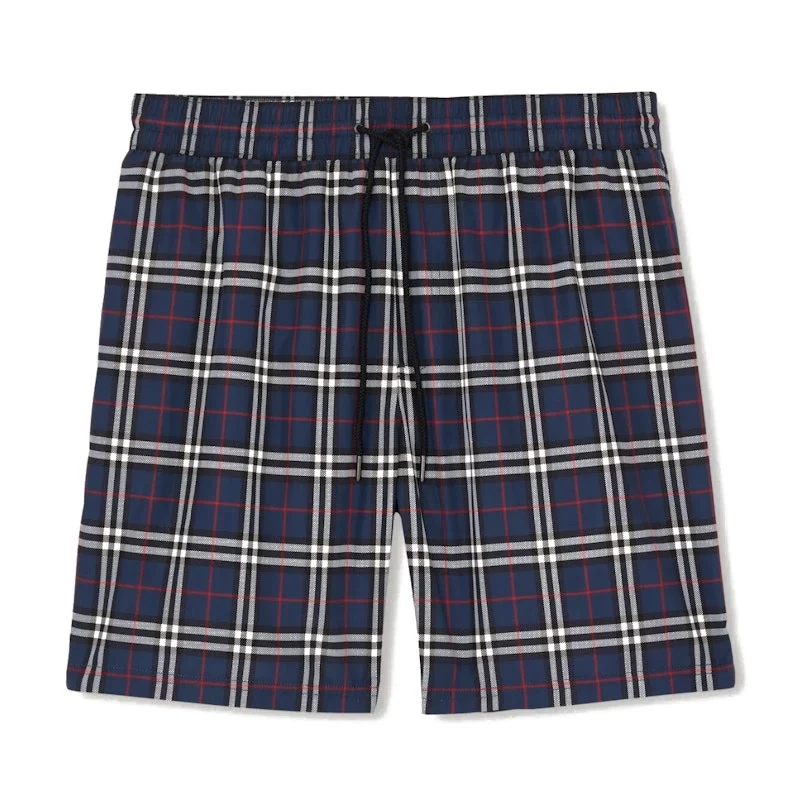 2026 New Daily Plaid Classic Plaid Vacation Trend Printed Quick Drying Casual Sports Shorts Men's Beach Pants