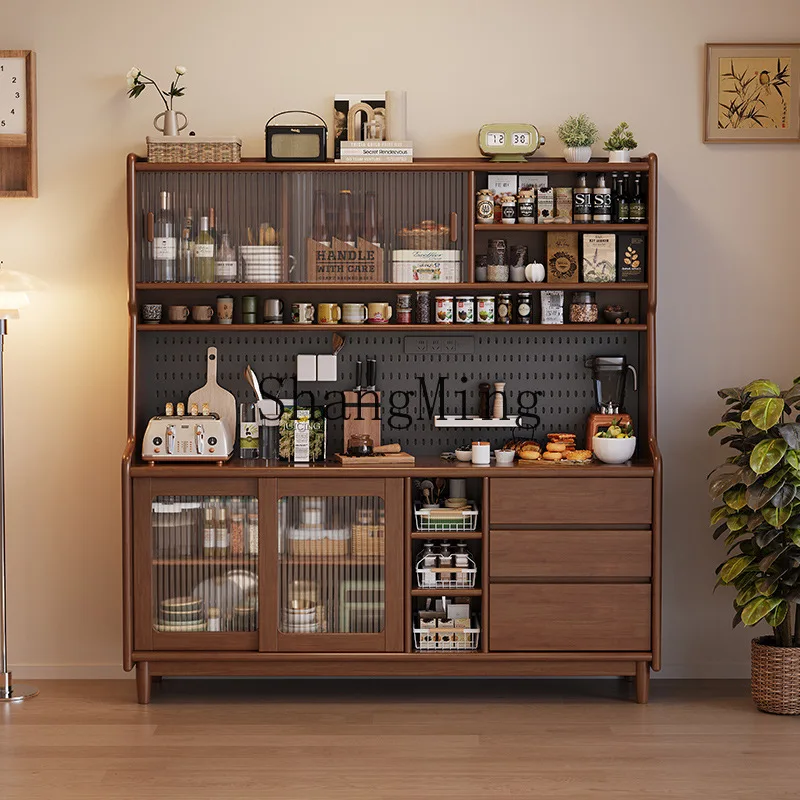 

CL Solid Wood Sideboard Cabinet Wall-Mounted Integrated Simple Modern Living Room Dining Room Tea Water Kitchen Storage Cabinet