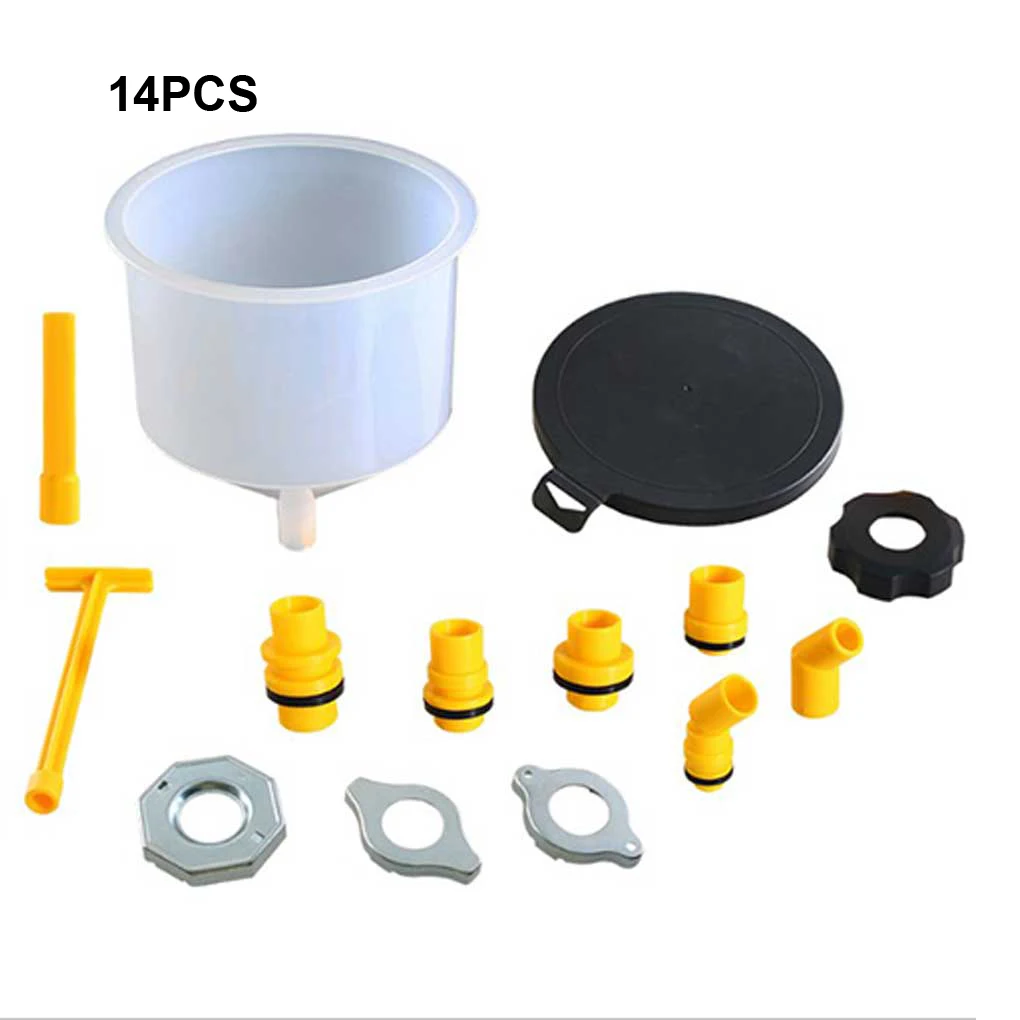 14 Pieces/Set Radiator Coolant Filling Funnel Kit Car Water Cooling System Refill Portable Spill-proof Automobile