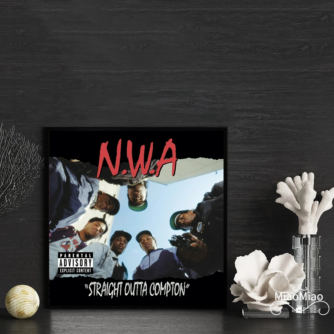 

N.W.A. Straight Outta Compton Music Album Cover Poster Canvas Art Print Home Decor Wall Painting ( No Frame )