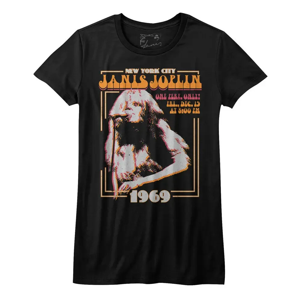 Janice Joplin New York City 1969 Women's Fitted T Shirt Rock & Soul Music