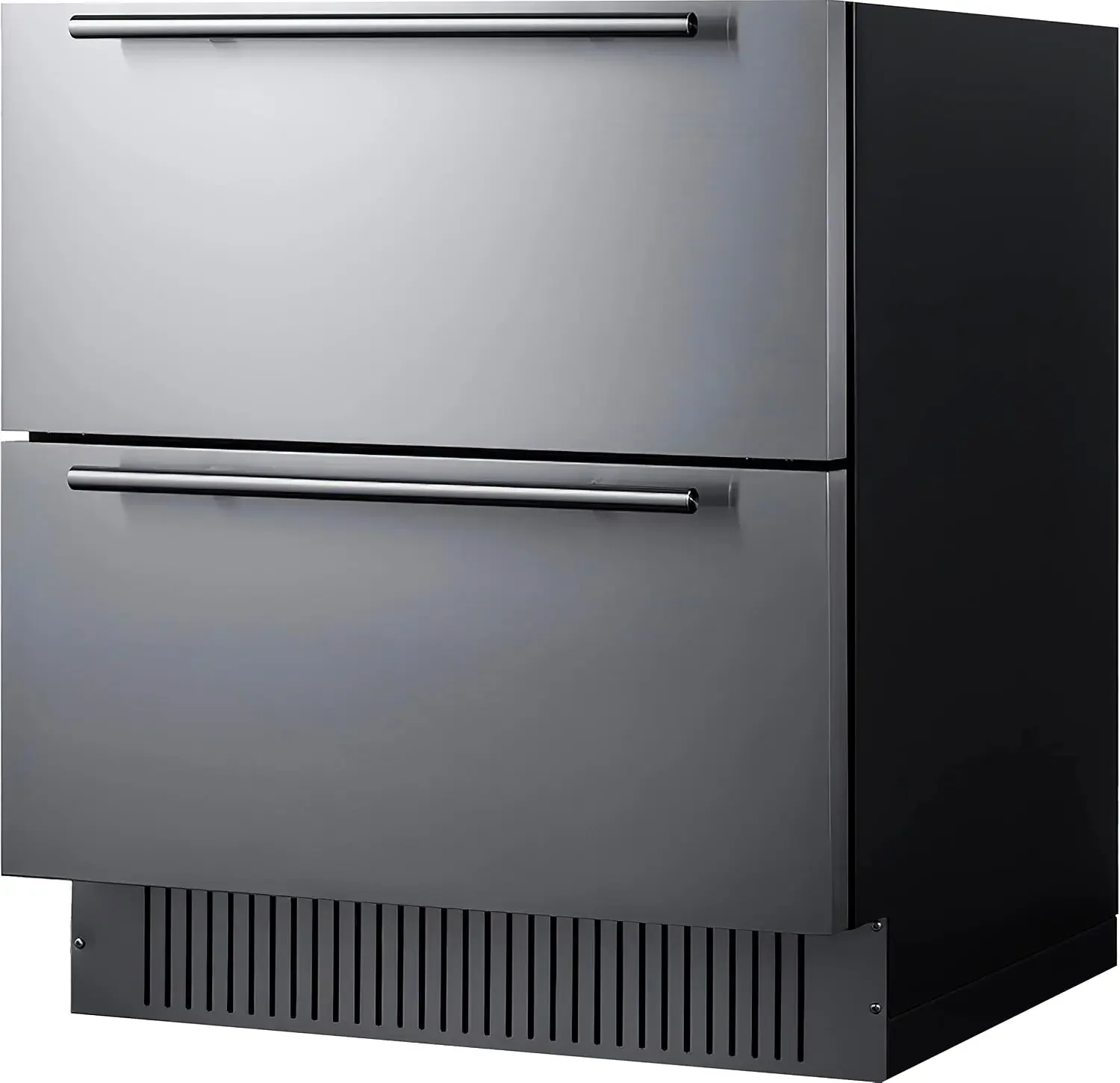 Summit 30 Inch Two Drawer Outdoor Refrigerator ADA Compliant 5.42 cu.ft Capacity Stainless Steel Drawer Refrigerator Panel Ready Capable SPR3032DADA Panels not included