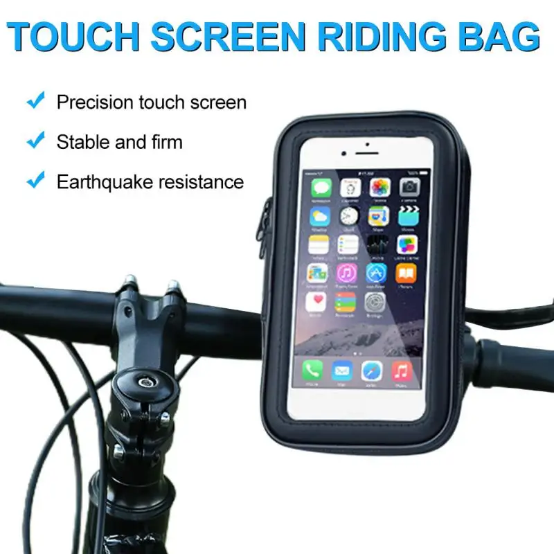 Bicycle Handlebar Stand Waterproof Bike Phone Holder Wall Electric Motorcycle Handlebar Mount Bag Bracket Rack Bike Accessories