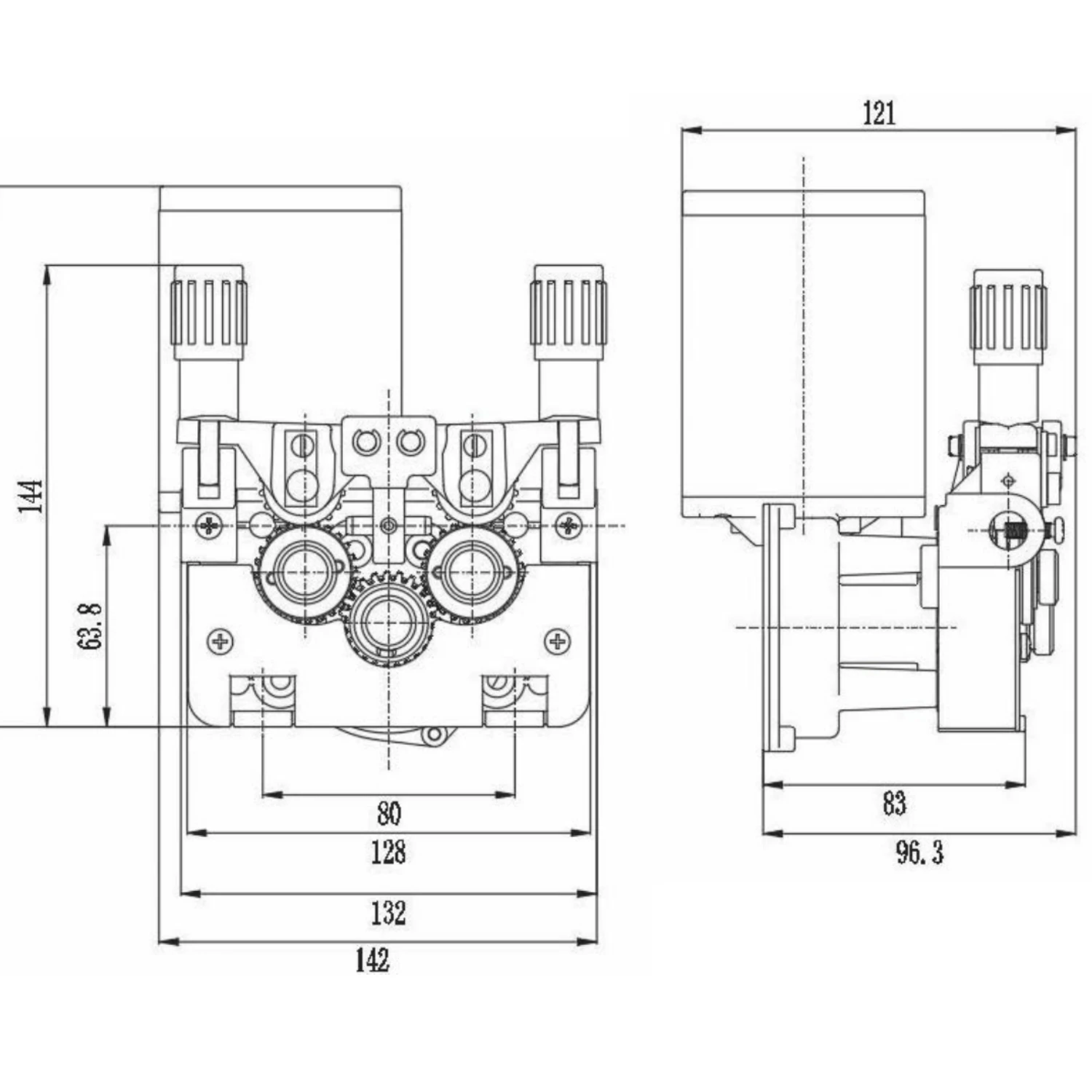 Geared 4 Roller Wheel 76ZY02AV 76ZY-02AV Laser Mig Aluminium Steel Flux Cored Wire Feed Feeder Motor Frame Assembly