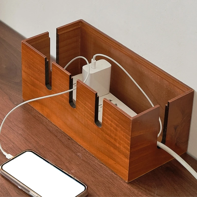Elegant Wooden Wire concealing Box Designed To Cover Disordered Cables While Improving Appearance In Any Space B03E