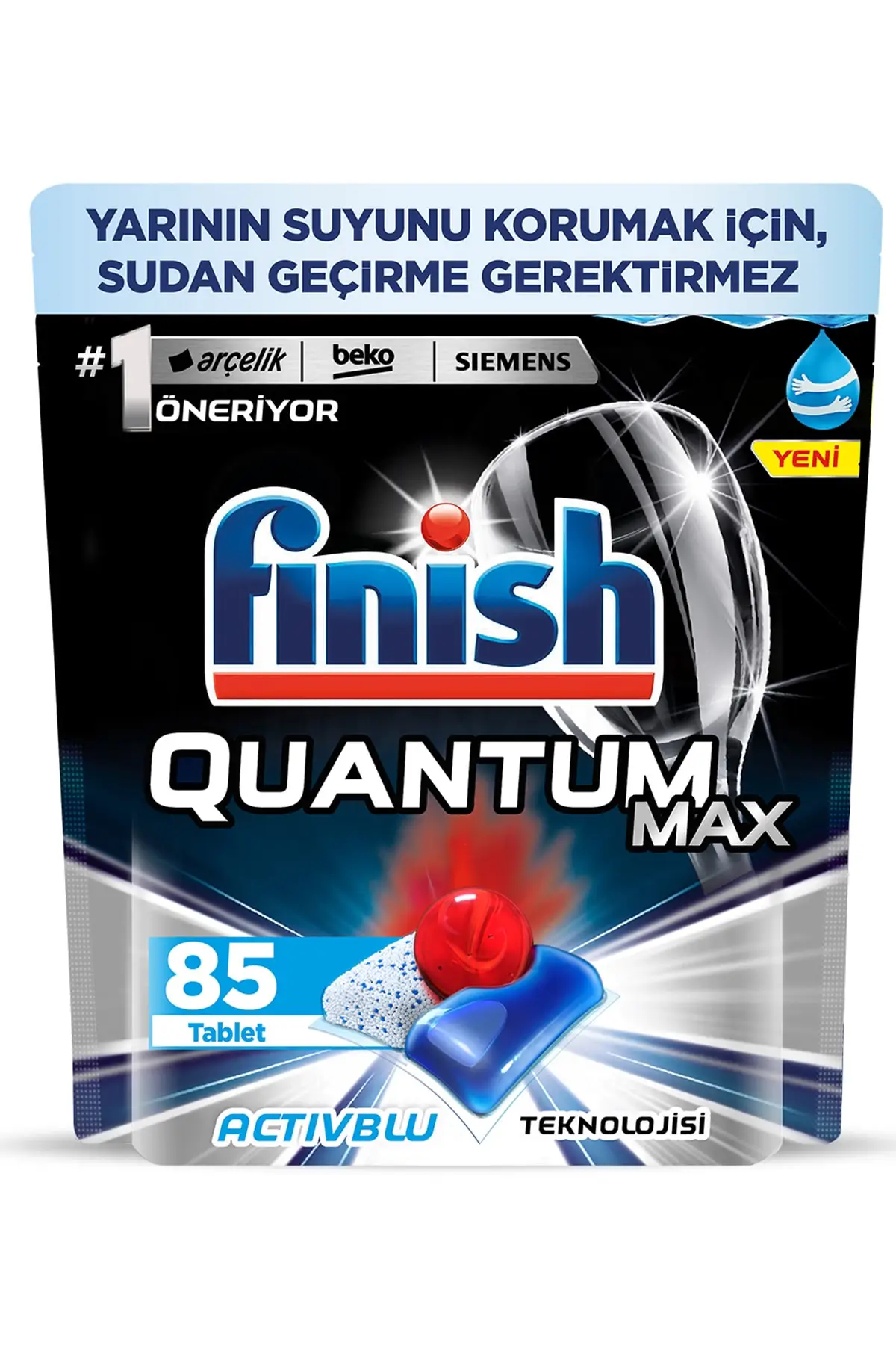 Quantum Max 85 Capsule Dishwasher Detergent Tablet Clean Dish plate Cup Cleaning